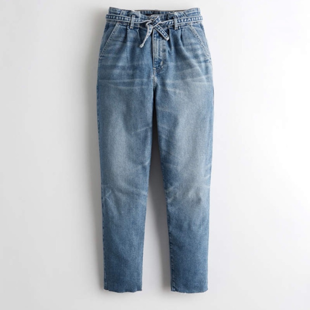 Hollister High Rise Paper Bag Denim